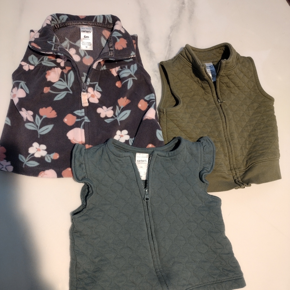 Carter's 3-6M Baby Girl Vest Bundle
